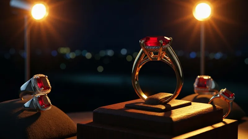 Bague Homme Rubis Rouge